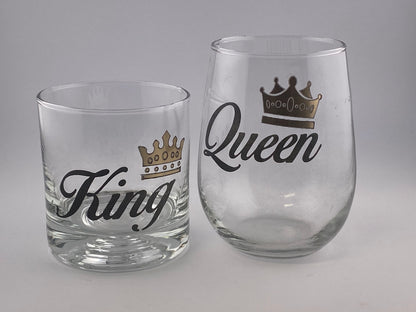 Engraved Stemless Wine & Nosing Glass Set