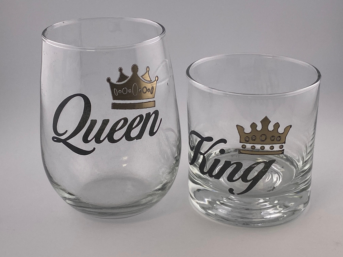 Engraved Stemless Wine & Nosing Glass Set